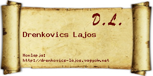 Drenkovics Lajos névjegykártya