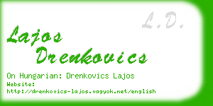 lajos drenkovics business card